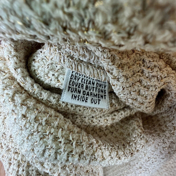 St. John Evening By Marie Gray Cream Gold Knit Suit with Skirt Sz 6 NWT Sparkle - Picture 16 of 16